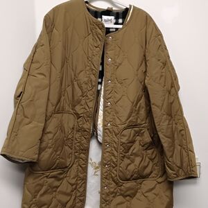 Woolrich Tan Quilted And Floral Jacket And Vest Combo #165